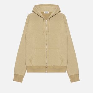 JOHN ELLIOTT VINTAGE ZIPUP FLEECE CAMEL SWEATSHIRT